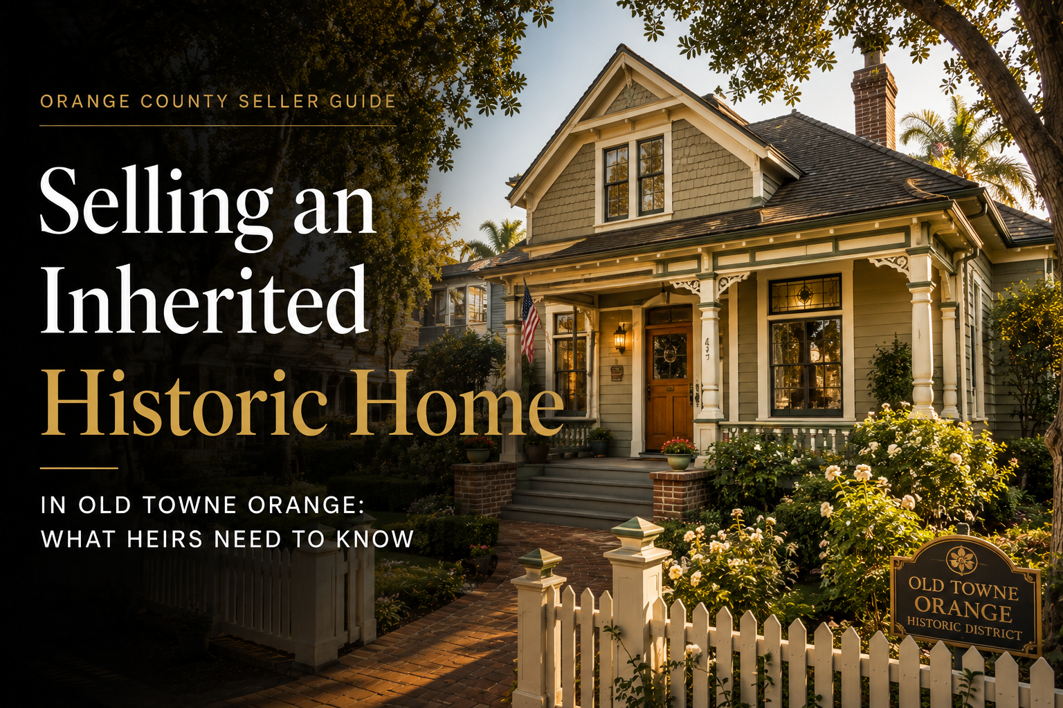 Selling an Inherited Historic Home in Old Towne Orange: What Heirs Need to Know