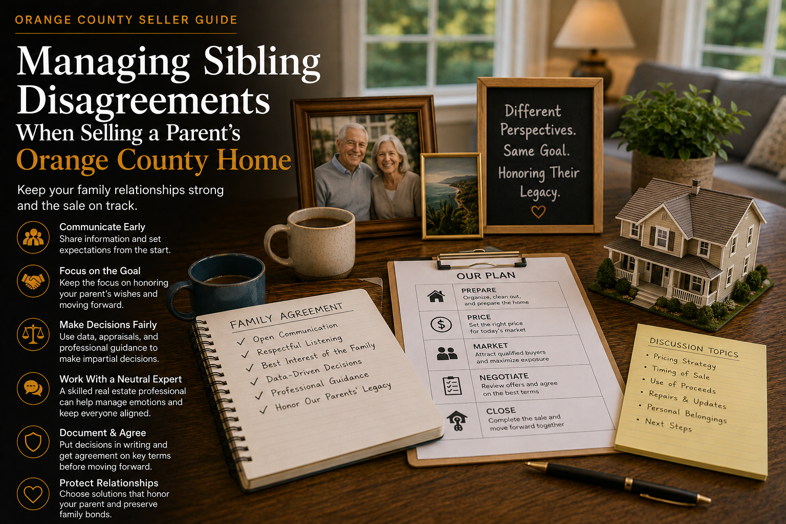 Managing Sibling Disagreements When Selling a Parent’s Orange County Home