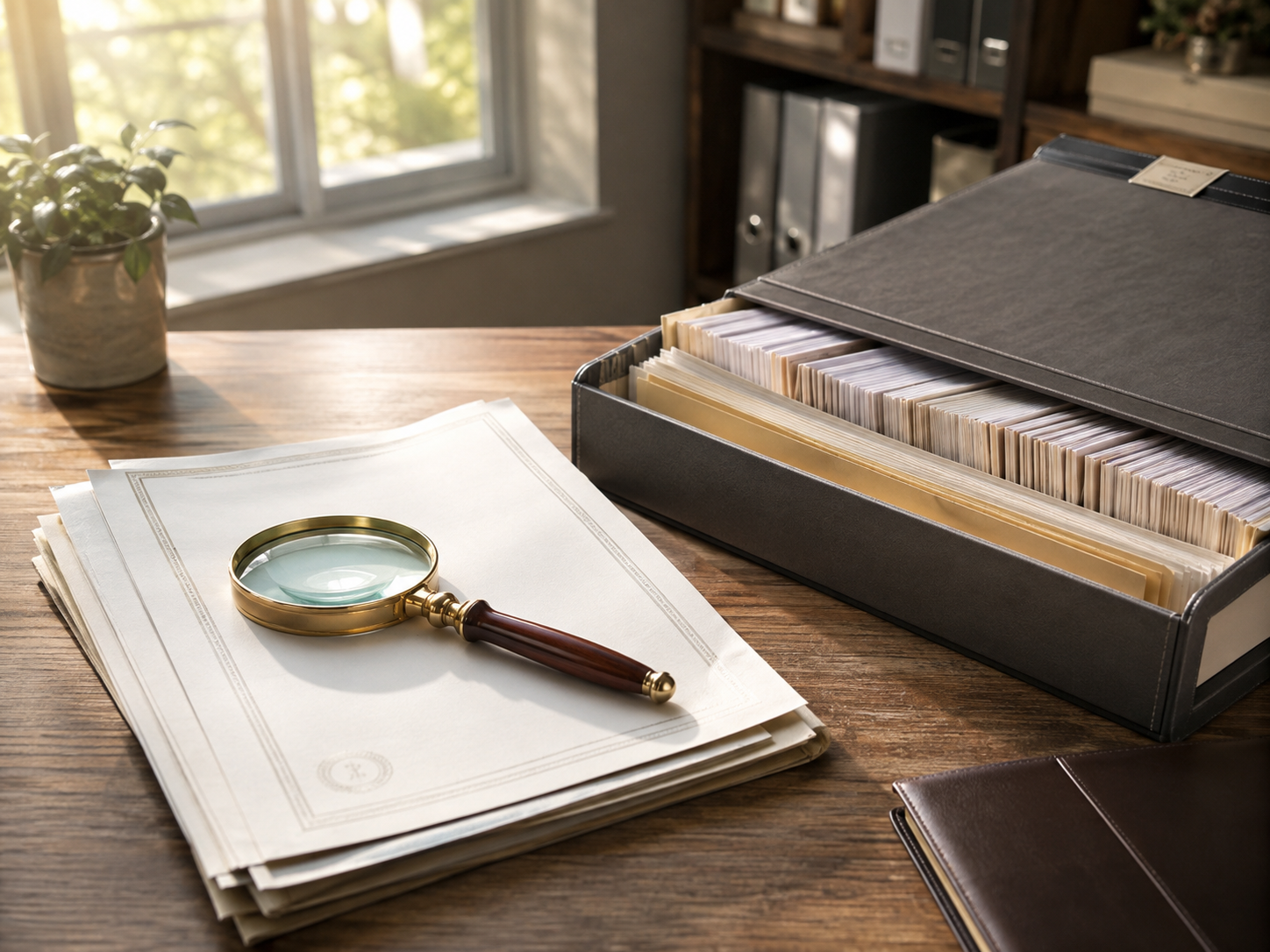 Recorder's office document review for Orange County trust property title clearance