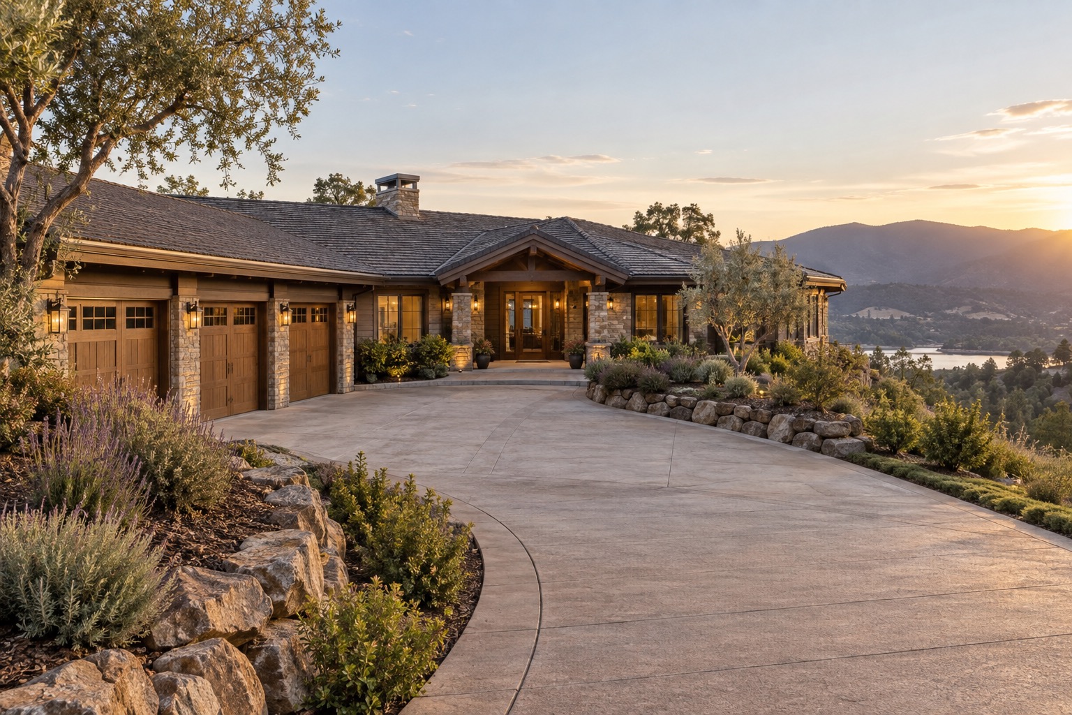 Custom North Tustin hillside estate exterior representing a completed senior downsizing sale in Central Orange County