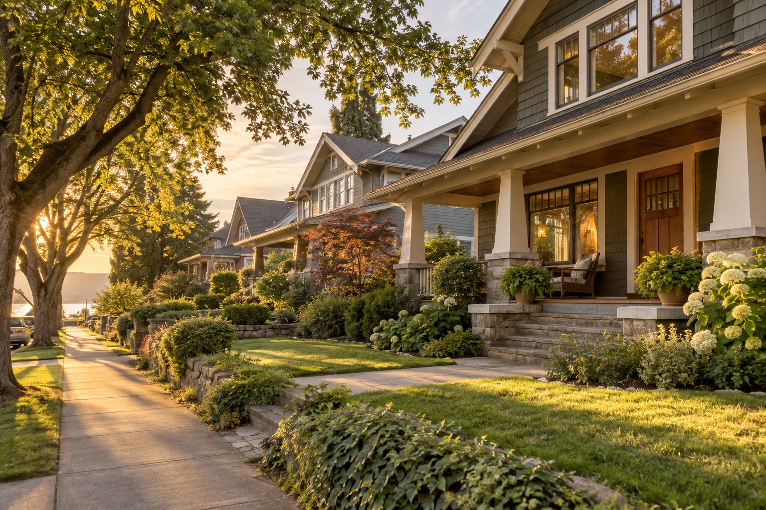 Old Towne Orange character home streetscape near North Center Street