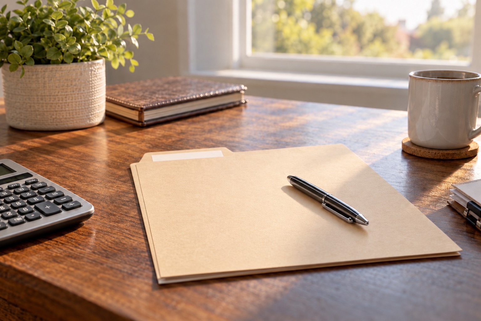 Orange County Assessor documents and property tax forms on a desk in Orange, CA